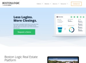 How bostonlogic.com looks like on a tablet such as an iPad.