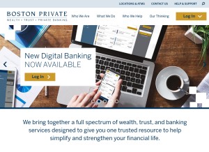 How bostonprivate.com looks like on a tablet such as an iPad.