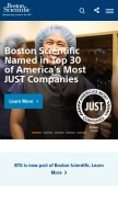 How bostonscientific.com looks like on a mobile device such as an iPhone.