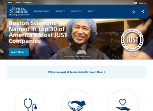 How bostonscientific.com looks like on a tablet such as an iPad.