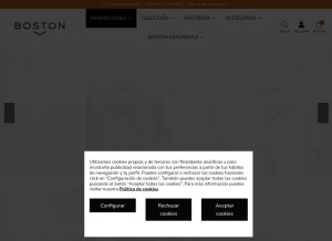 How bostonwear.com looks like on a tablet such as an iPad.