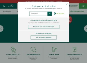 How botanic.com looks like on a tablet such as an iPad.