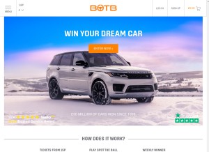 How botb.com looks like on a tablet such as an iPad.