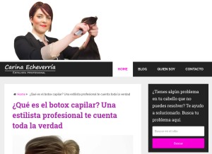 How botoxcapilar.org looks like on a tablet such as an iPad.