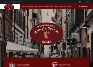 How botteghestoricheroma.com looks like on a tablet such as an iPad.