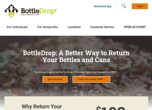 How bottledropcenters.com looks like on a tablet such as an iPad.