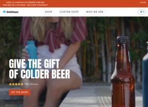 How bottlekeeper.com looks like on a tablet such as an iPad.