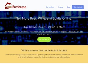 How bottlenose.wine looks like on a tablet such as an iPad.