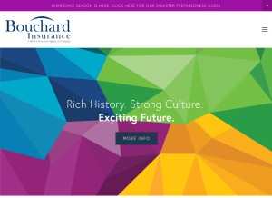 How bouchardinsurance.com looks like on a tablet such as an iPad.