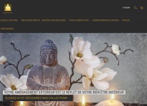 How bouddha-mantra.com looks like on a tablet such as an iPad.