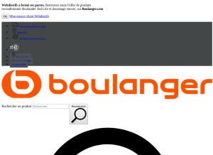 How boulanger.com looks like on a tablet such as an iPad.