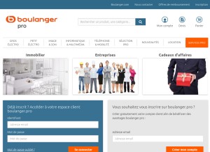 How boulanger.pro looks like on a tablet such as an iPad.