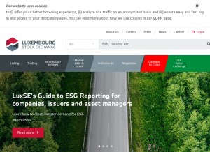 How bourse.lu looks like on a tablet such as an iPad.