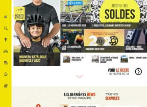 How bouticycle.com looks like on a tablet such as an iPad.