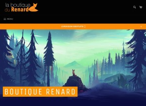 How boutique-du-renard.com looks like on a tablet such as an iPad.