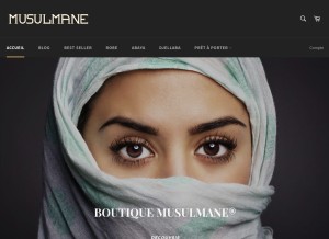 How boutique-musulmane.com looks like on a tablet such as an iPad.