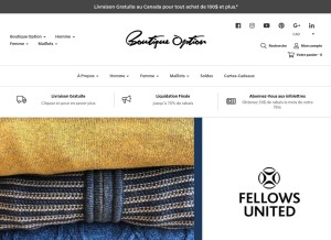 How boutiqueoption.com looks like on a tablet such as an iPad.