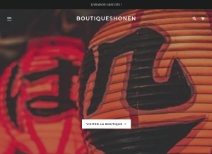 How boutiqueshonen.com looks like on a tablet such as an iPad.