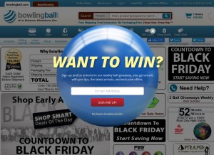 How bowlingball.com looks like on a tablet such as an iPad.
