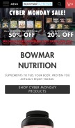 How bowmarnutrition.com looks like on a mobile device such as an iPhone.