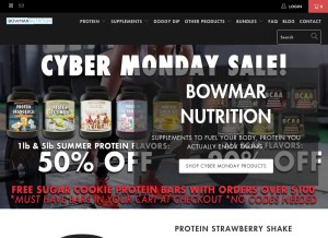 How bowmarnutrition.com looks like on a tablet such as an iPad.