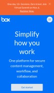 How box.net looks like on a mobile device such as an iPhone.