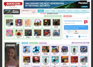 How box10.com looks like on a tablet such as an iPad.