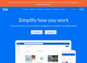How boxcn.net looks like on a tablet such as an iPad.