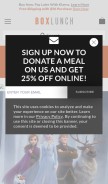 How boxlunch.com looks like on a mobile device such as an iPhone.