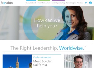 How boyden.com looks like on a tablet such as an iPad.