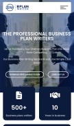 How bplanwriter.com looks like on a mobile device such as an iPhone.
