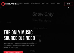 How bpmsupreme.com looks like on a tablet such as an iPad.