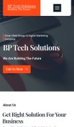 How bptechsolutions.org looks like on a mobile device such as an iPhone.