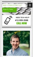 How bqvconsulting.com looks like on a mobile device such as an iPhone.