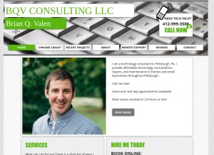 How bqvconsulting.com looks like on a tablet such as an iPad.