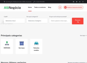 How br.alonegocios.com looks like on a tablet such as an iPad.
