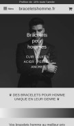 How braceletshomme.fr looks like on a mobile device such as an iPhone.
