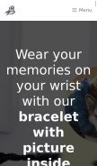 How braceletwithpictureinside.store looks like on a mobile device such as an iPhone.