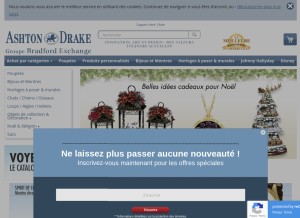 How bradfordexchange.com looks like on a tablet such as an iPad.