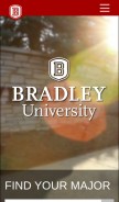 How bradley.edu looks like on a mobile device such as an iPhone.