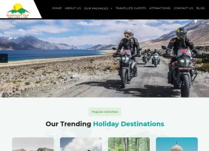 How brahmandtour.com looks like on a tablet such as an iPad.