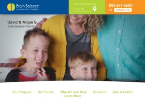 How brainbalancecenters.com looks like on a tablet such as an iPad.