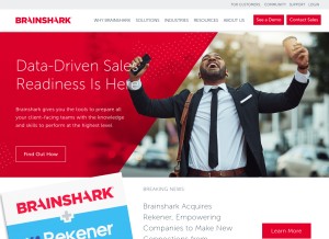 How brainshark.com looks like on a tablet such as an iPad.