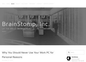 How brainstomp.com looks like on a tablet such as an iPad.