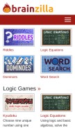 How brainzilla.com looks like on a mobile device such as an iPhone.