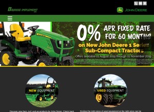 How brakkeimplement.com looks like on a tablet such as an iPad.