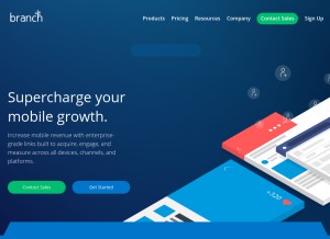 How branch.io looks like on a tablet such as an iPad.