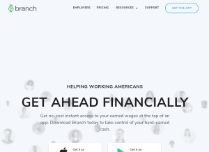 How branchmessenger.com looks like on a tablet such as an iPad.
