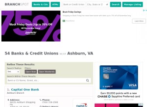 How branchspot.com looks like on a tablet such as an iPad.