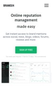 How brand24.com looks like on a mobile device such as an iPhone.